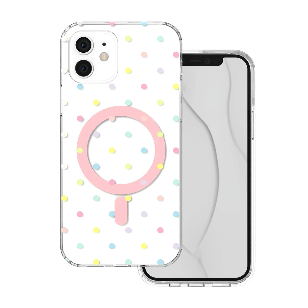 TFO Bubble Dots Mag dėklas, skirtas iPhone 12 / 12 Pro 6,1" baltas