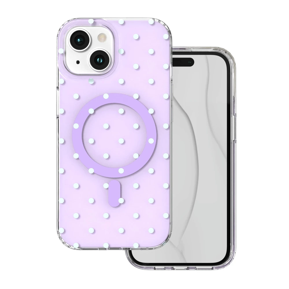 TFO Bubble Dots Mag dėklas, skirtas iphone 15 6,1" violetinis