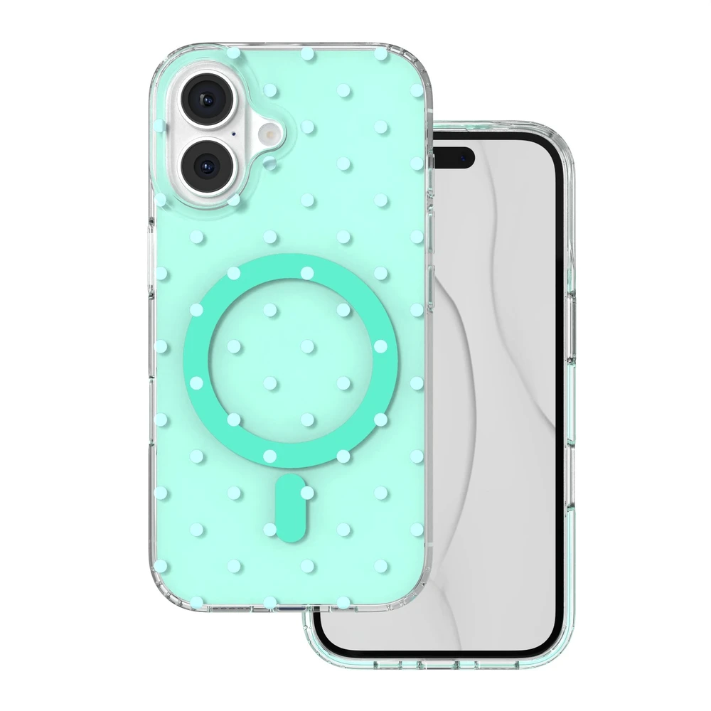 TFO Bubble Dots Mag dėklas, skirtas iphone 16 6,1" žalias