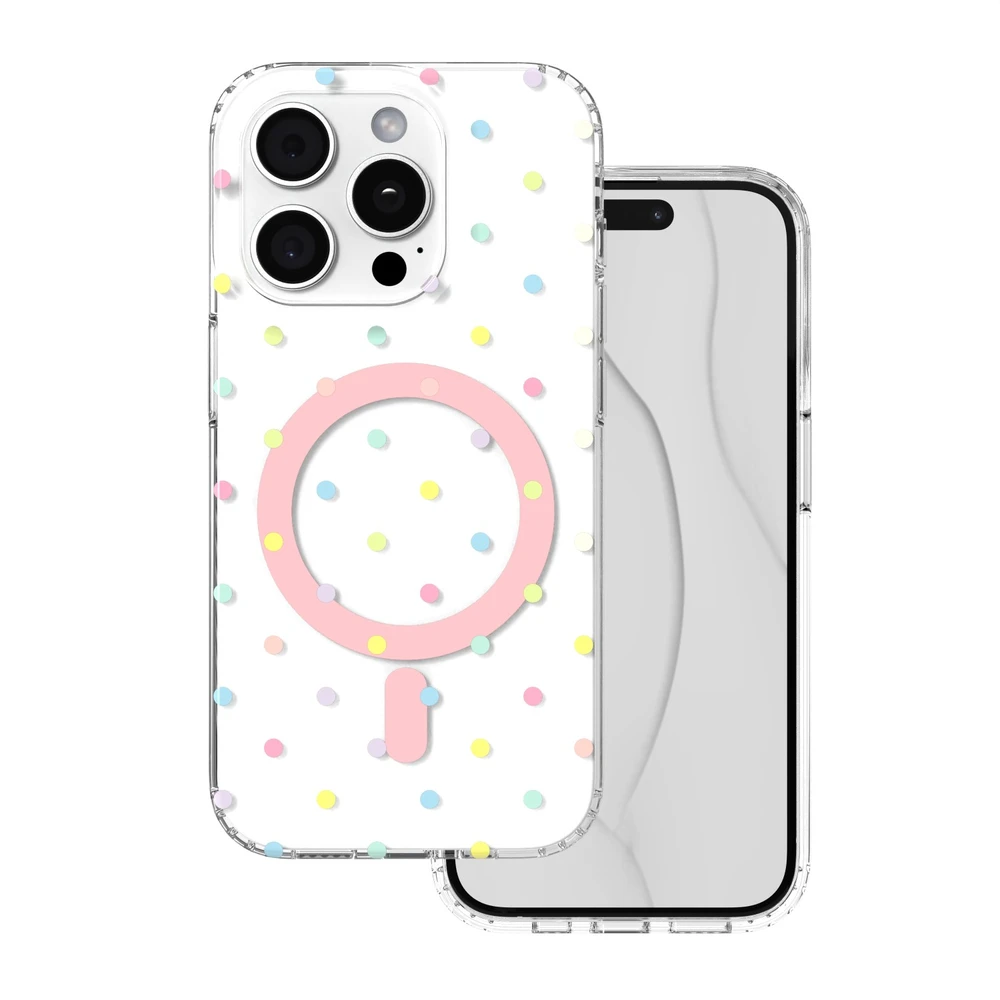 TFO Bubble Dots Mag dėklas, skirtas iPhone 15 Pro 6,1" baltas