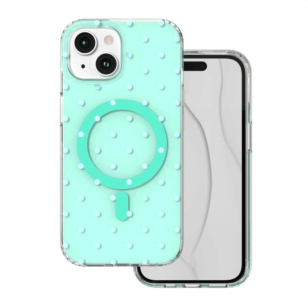 TFO Bubble Dots Mag dėklas, skirtas iphone 15 6,1" žalias