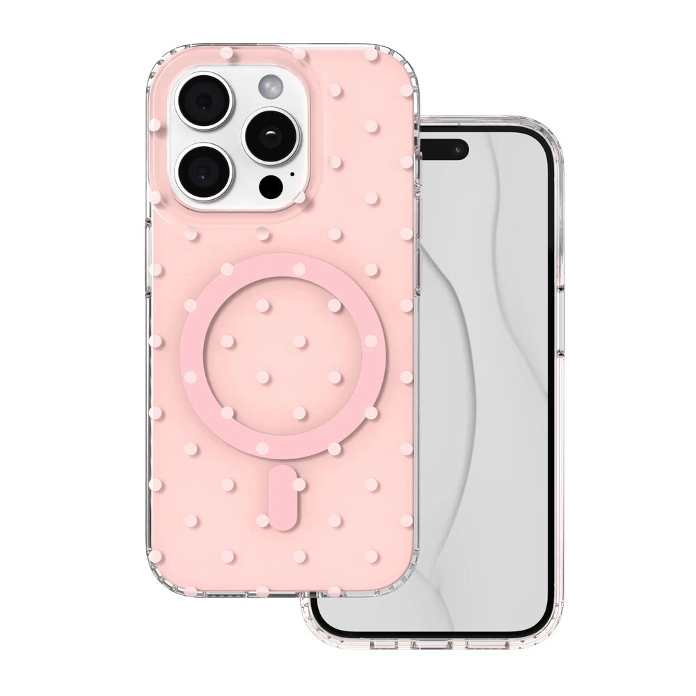 TFO Bubble Dots Mag dėklas, skirtas iphone 15 Pro 6,1" rožinis