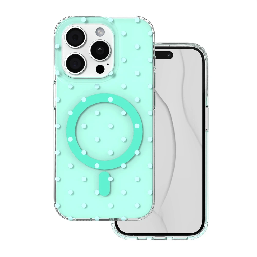 TFO Bubble Dots Mag dėklas, skirtas iphone 15 Pro 6,1" žalias