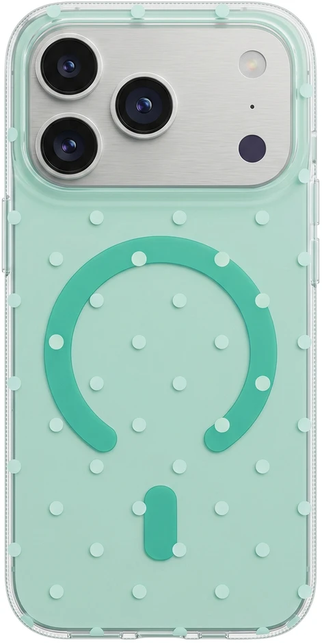 TFO Bubble Dots Mag dėklas, skirtas iphone 17 6,3” žalias