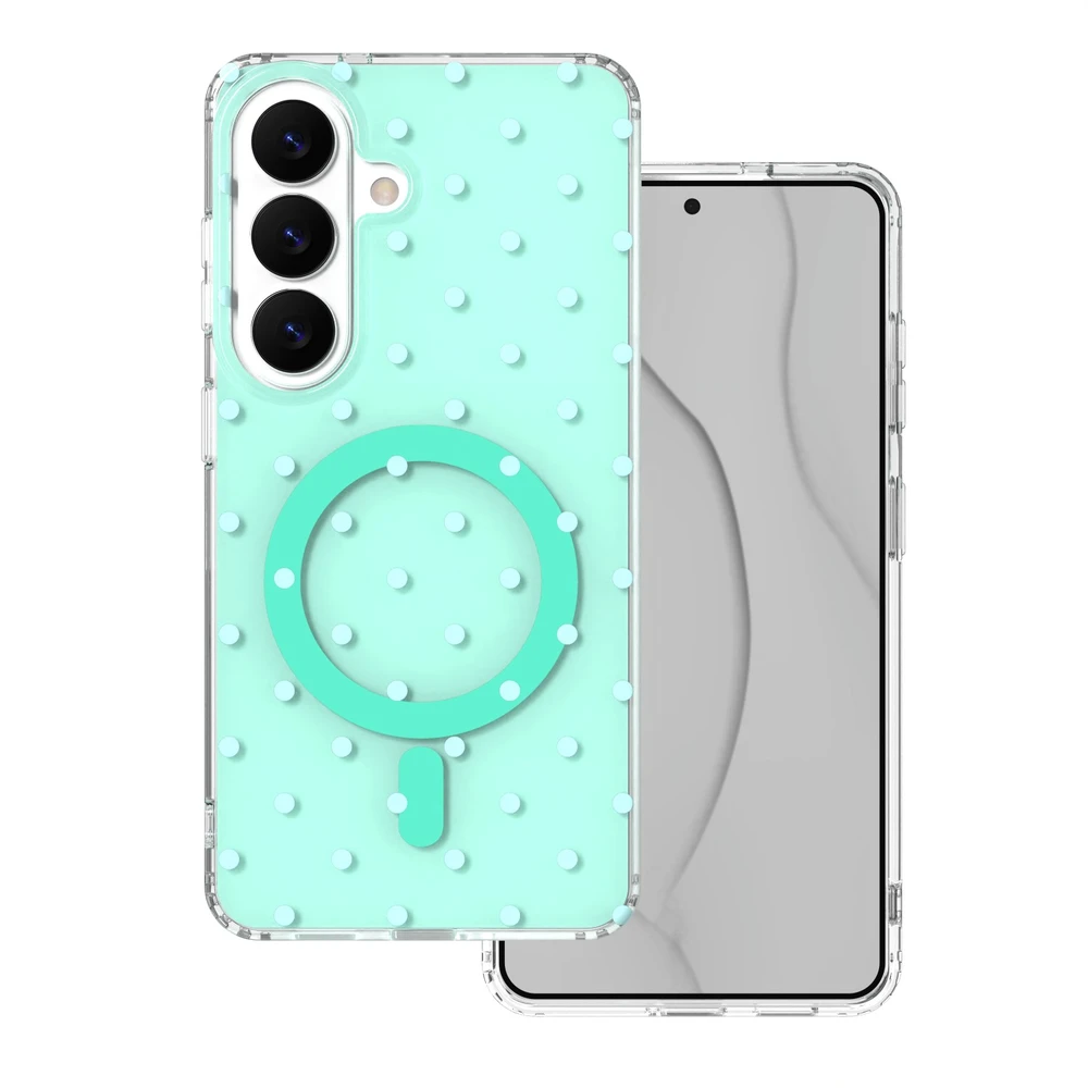 TFO Bubble Dots Mag dėklas, skirtas Samsung S26, žalias