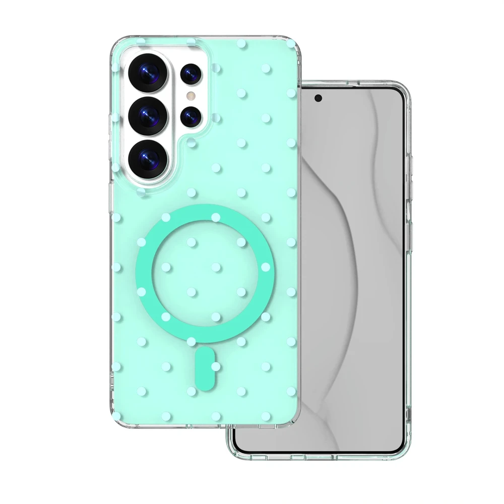 TFO Bubble Dots Mag dėklas, skirtas Samsung S26 Ultra, žalias
