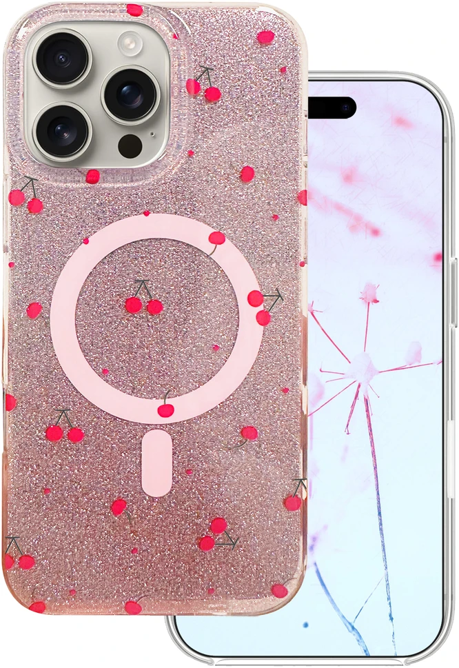 TFO Cherry Mag dėklas iPhone 16 Pro Max 6,9" su blizgučiais