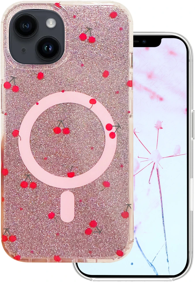TFO Cherry Mag dėklas, skirtas iPhone 13 / 14 6,1" su blizgučiais