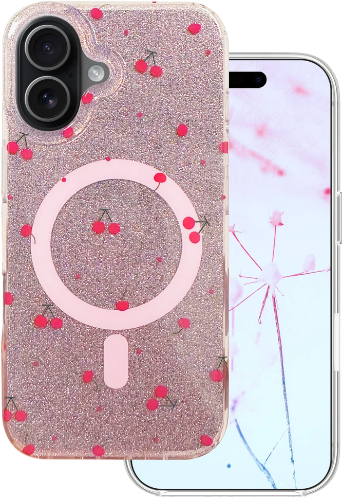 TFO Cherry Mag dėklas, skirtas iPhone 17 6,3” su blizgučiais