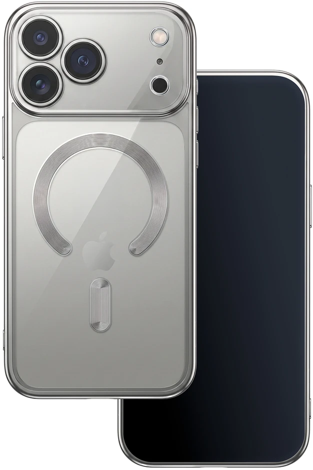 TFO Color Chrome Mag dėklas, skirtas iPhone 17 Pro 6,3" / 18 Pro 6,3" sidabrinis