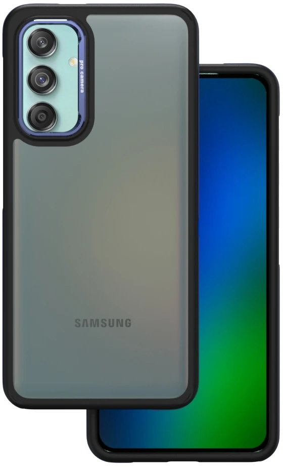TFO Crystal Juodas dėklas Samsung Galaxy M55 5G mėlynas