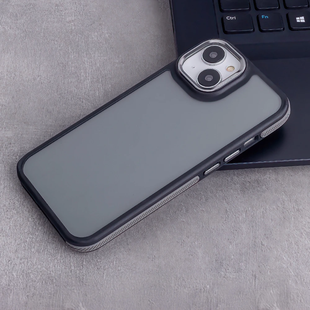 TFO Crystal Juodas dėklas, skirtas Samsung Galaxy M55 5G, pilkas