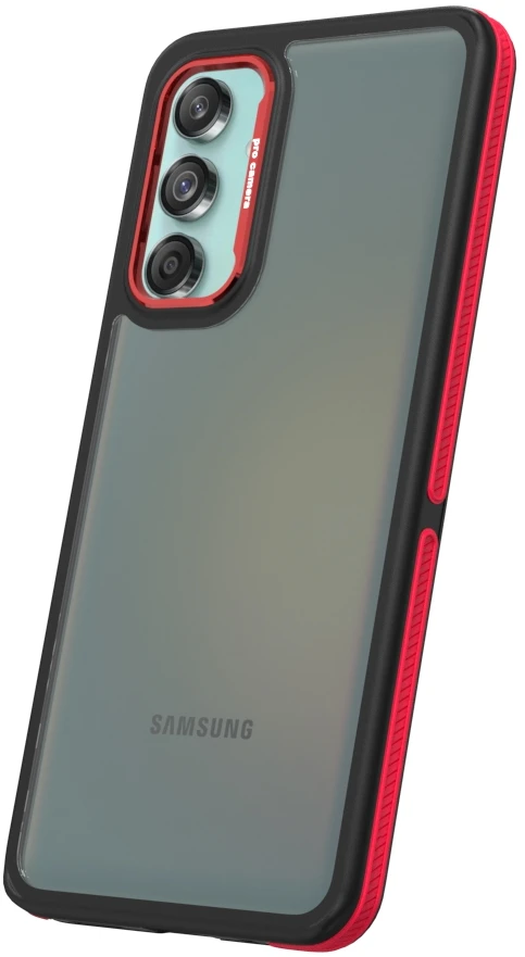 TFO Crystal Juodas dėklas, skirtas Samsung Galaxy M55 5G, raudonas