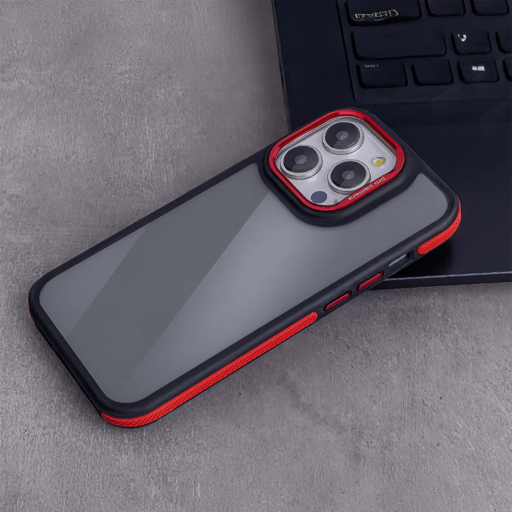 TFO Crystal Juodas dėklas, skirtas Xiaomi Redmi Note 14 5G (Global) raudonas