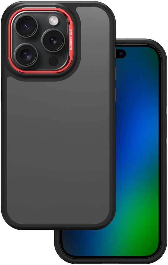 TFO Crystal Juodas dėklas, skirtas Xiaomi Redmi Note 14 5G (Global) raudonas