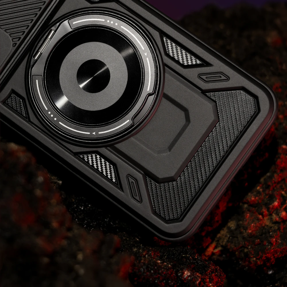 TFO Defender Armor Mag dėklas, skirtas Samsung Galaxy S26, juodas
