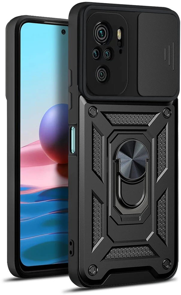 TFO Defender Slide dėklas, skirtas Xiaomi Redmi Note 10 4G / 10S, juodas