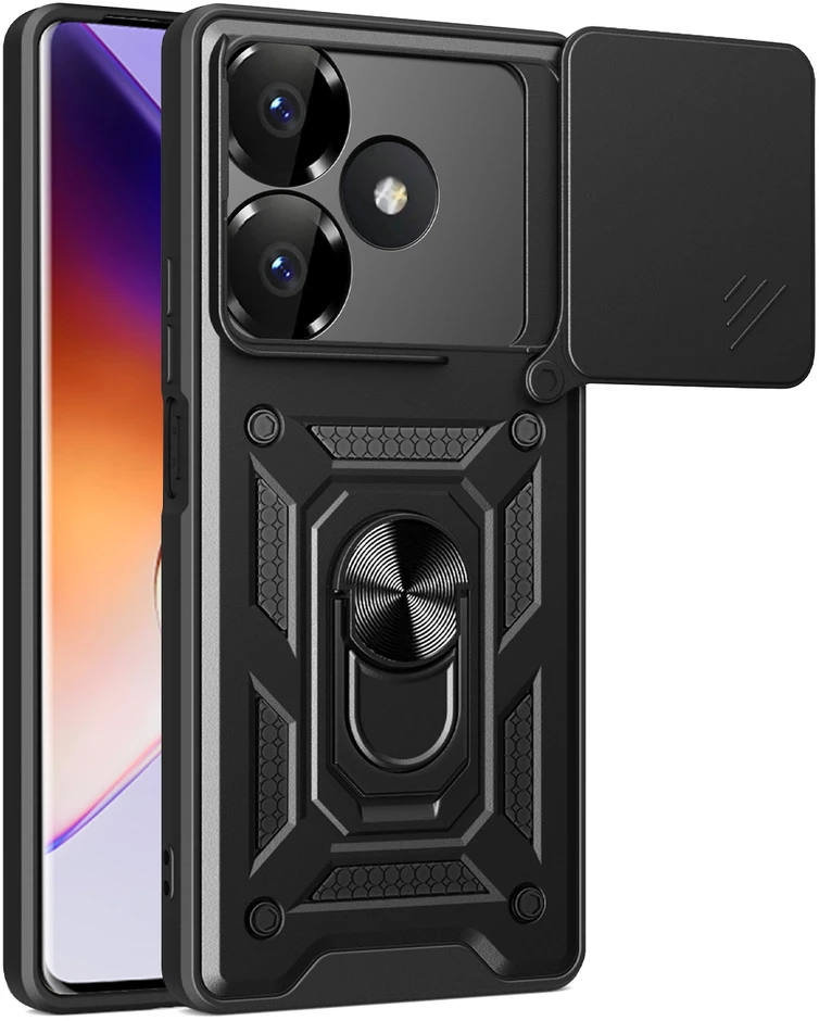 TFO „Defender Slide“ dėklas, skirtas „Xiaomi Redmi 13 4G / 13 5G“, juodas