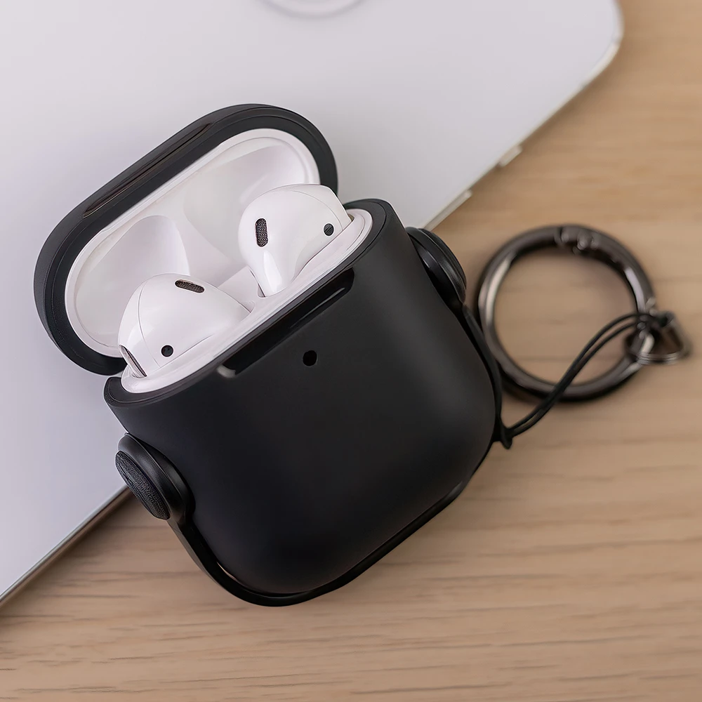 TFO "Airpods" ausinių "Airpods 2" dėklas juodas