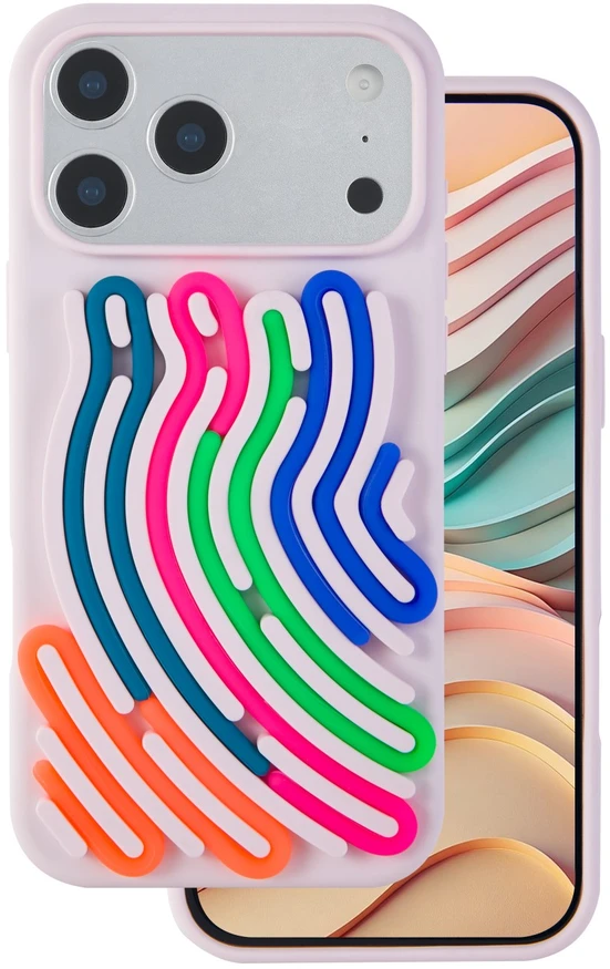 TFO DIY gyvatės odos imitacijos dėklas, skirtas iPhone 17 Pro 6,3" rožinis