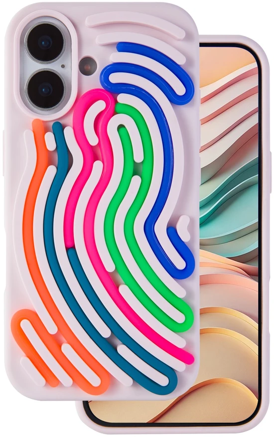 TFO DIY gyvatės odos imitacijos dėklas, skirtas iPhone 16 6,1" rožinis