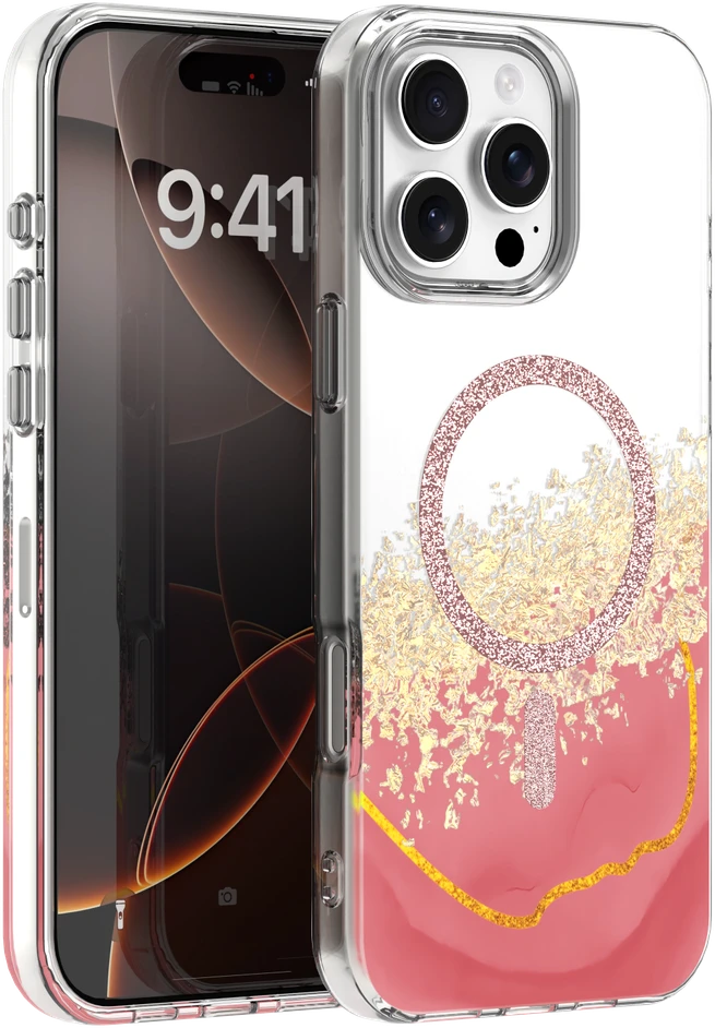 TFO Epoxy Mag dėklas, skirtas iPhone 16 Pro Max 6,9" rožinis