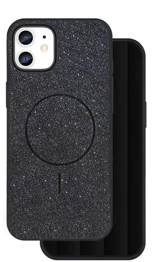 TFO „Glitter Thin Mag“ dėklas, skirtas „iPhone 12 / 12 Pro“ 6,1" juodas