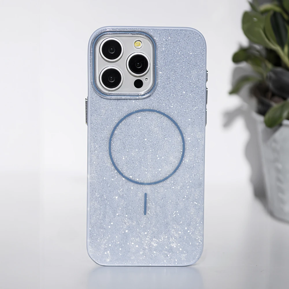 TFO „Glitter Thin Mag“ dėklas, skirtas „iPhone 15 Pro“ 6,1" mėlynas