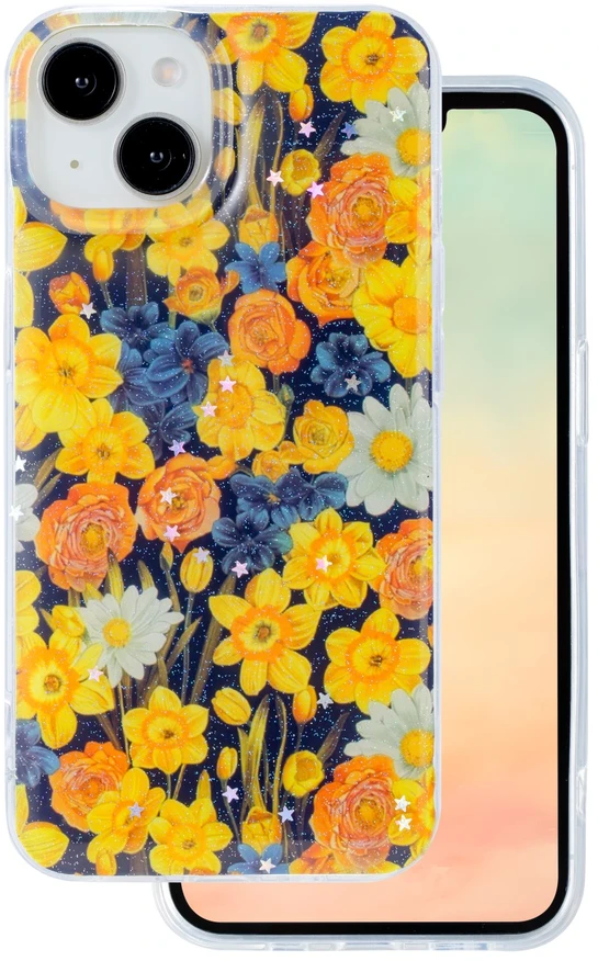 TFO Glow Glam dėklas iPhone 15 6,1" oranžinis