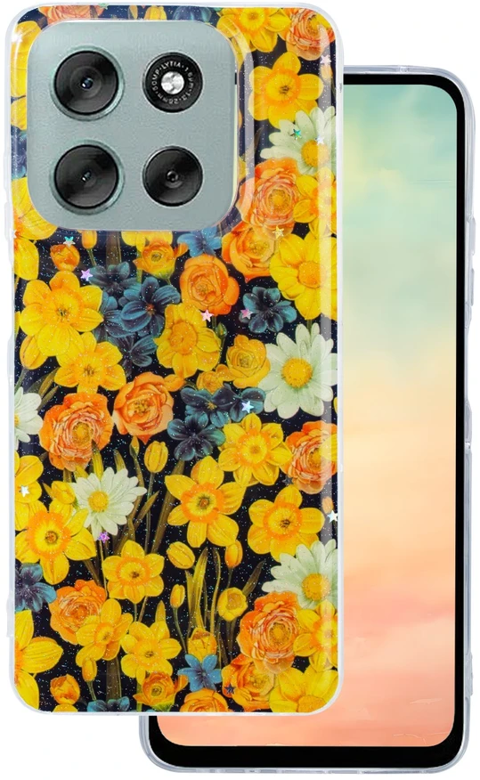 TFO Glow Glam dėklas Motorola Moto G86 oranžinis