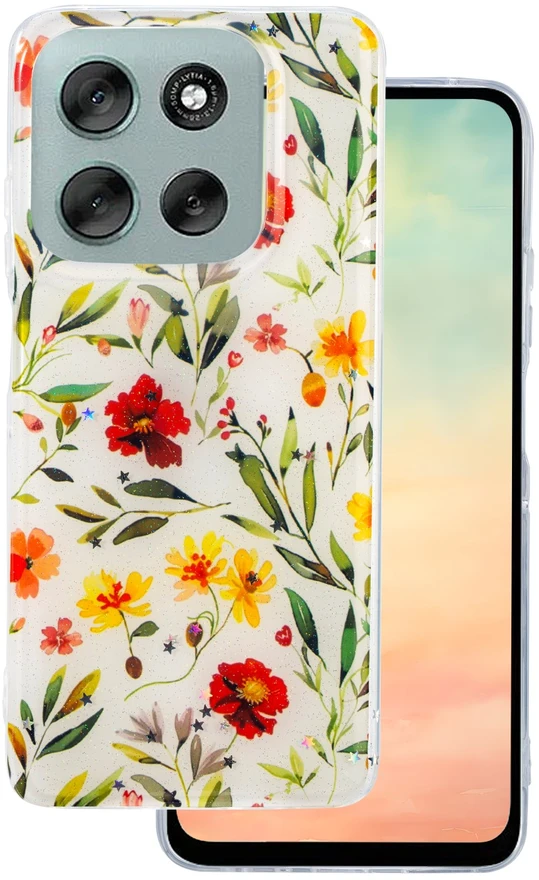 TFO Glow Glam dėklas, skirtas Motorola Moto G86, baltas