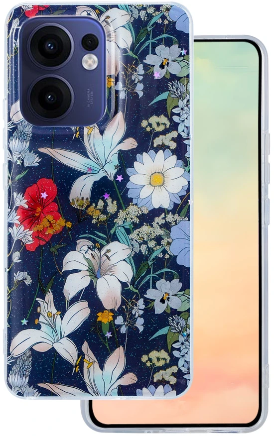 TFO Glow Glam dėklas, skirtas Oppo Reno 13F 5G (Global) / 13FS 5G, mėlynas