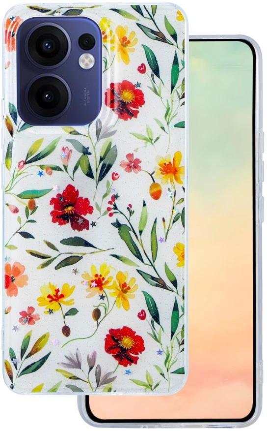 TFO Glow Glam dėklas, skirtas Oppo Reno 13F 5G (Global) / 13FS 5G, baltas