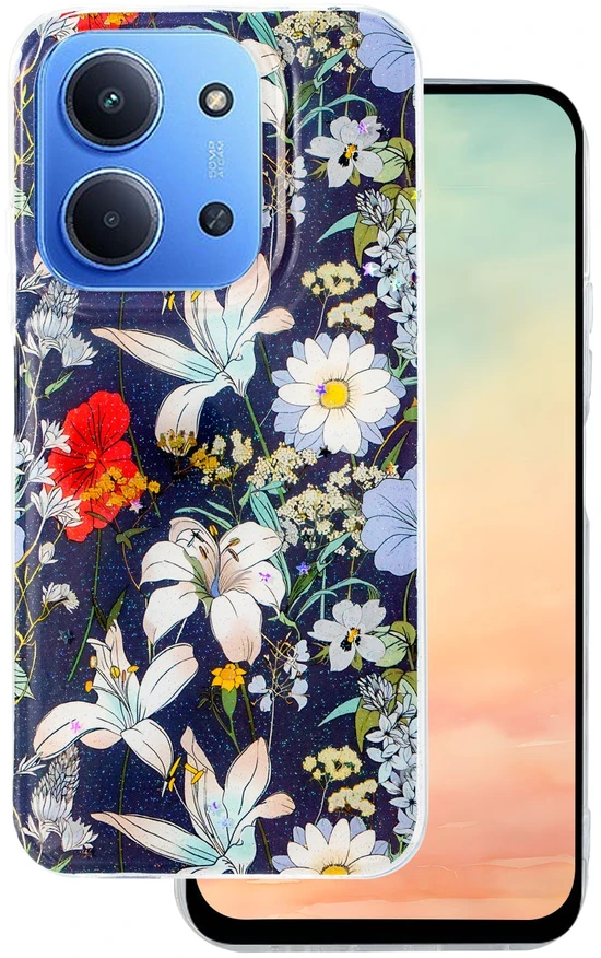 TFO Glow Glam dėklas, skirtas Xiaomi Redmi 15C 4G EU / 15C 5G EU (173.16 x 81.06 x 8.2 mm) mėlynas