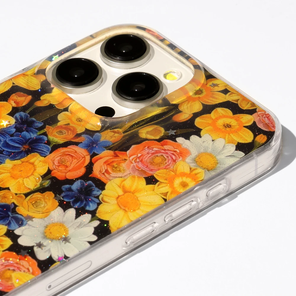 TFO Glow Glam dėklas, skirtas Xiaomi Redmi 15C 4G EU / 15C 5G EU (173.16 x 81.06 x 8.2 mm) oranžinis