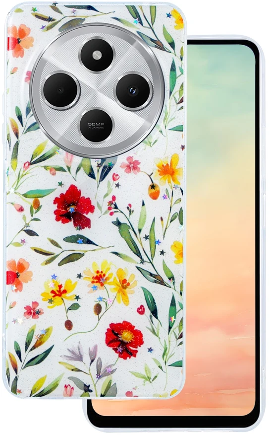 TFO Glow Glam dėklas, skirtas Xiaomi Redmi A5 Global (173,45 x 79,35 x 8,45), baltas