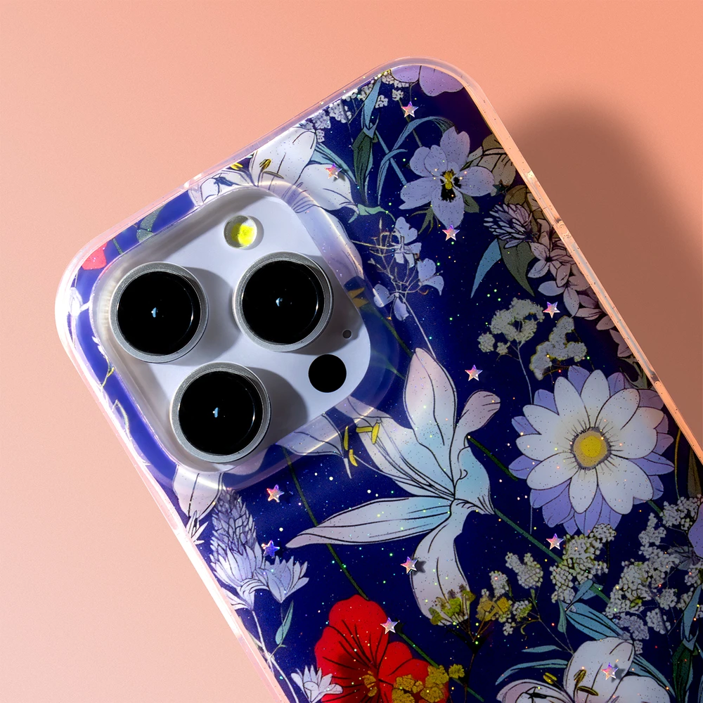 TFO Glow Glam dėklas, skirtas Xiaomi Redmi 15C 4G EU / 15C 5G EU (173.16 x 81.06 x 8.2 mm) mėlynas