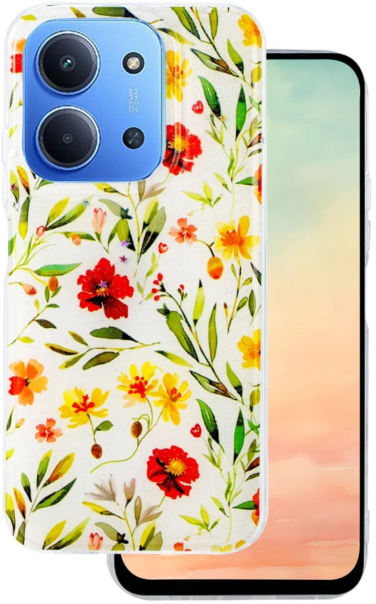 TFO Glow Glam dėklas, skirtas Xiaomi Redmi 15 4G EU / 15 5G EU (171,08 x 82,05 x 8,55) baltas