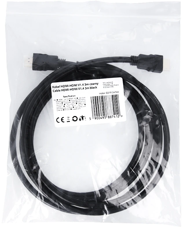 TFO TelForceone HDMI-HDMI kabelis V1.4 3m juodas