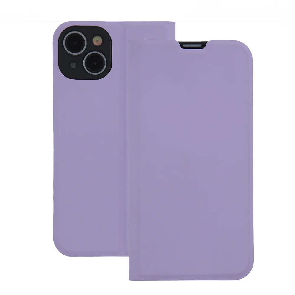 TFO Apsauginis minkštas dėklas knygutė iPhone 16 Plus 6,7, šviesiai violetinės spalvos