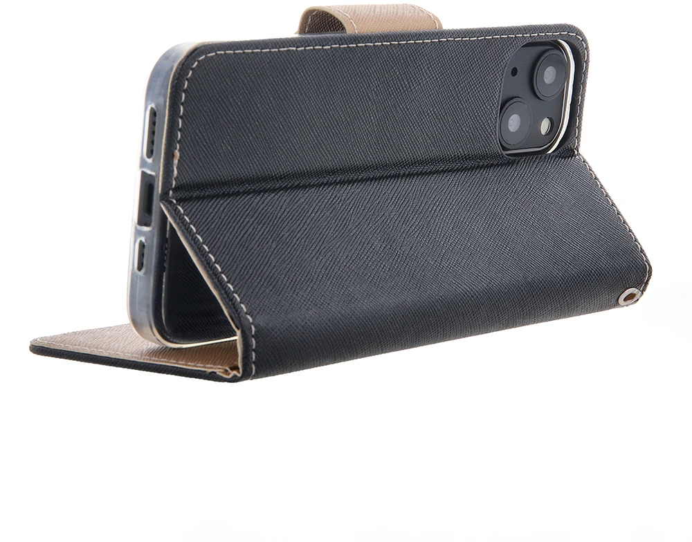TFO Dėklas knygutė Smart Fancy, skirtas iPhone 16 Pro Max 6,9, juodas auksinis