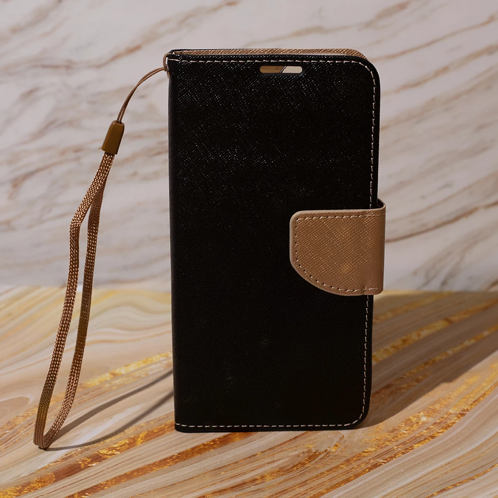 TFO Dėklas knygutė Smart Fancy, skirtas iPhone 16 Pro Max 6,9, juodas auksinis