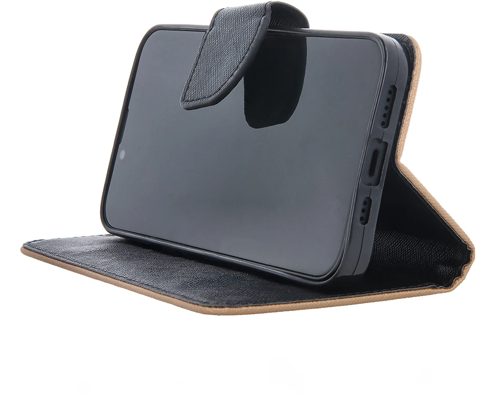 TFO Dėklas knygutė Smart Fancy, skirtas iPhone 16 Pro Max 6,9, juodas auksinis