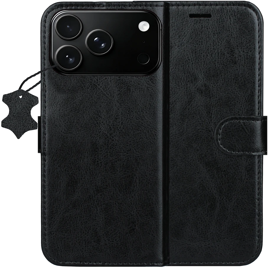 TFO Išmanusis „Luxe“ odinis dėklas, skirtas iPhone 17 Pro Max 6,9" / 18 Pro Max 6,9", juodas