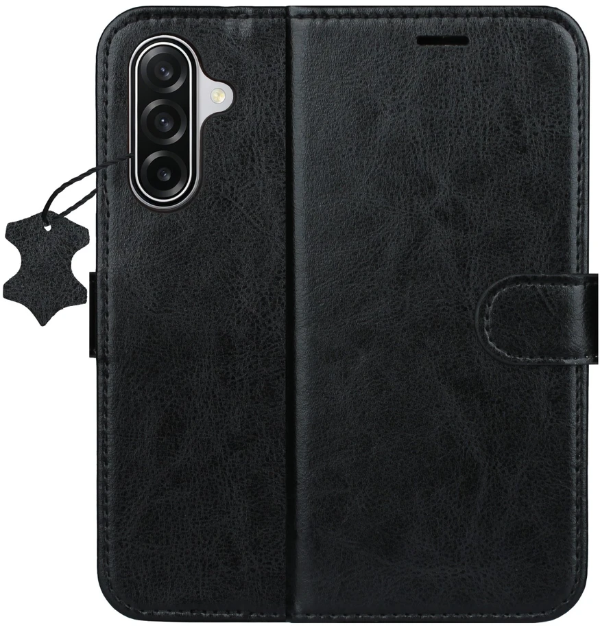 TFO Išmanusis „Luxe“ odinis dėklas, skirtas Samsung Galaxy A54 5G, juodas
