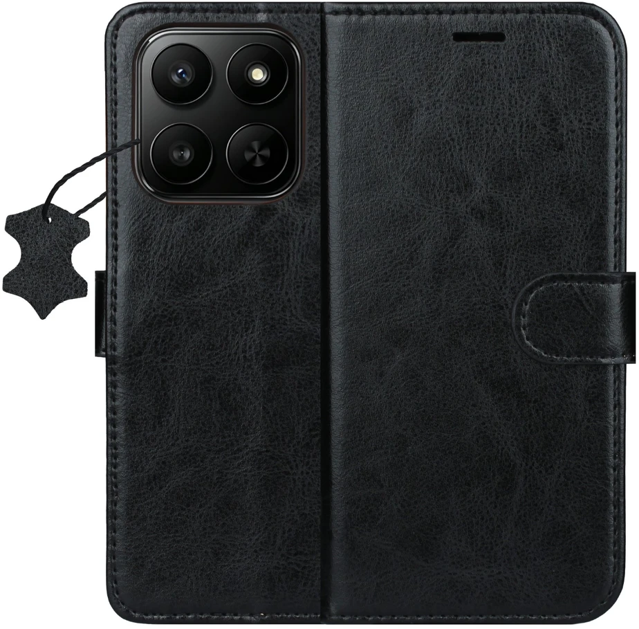 TFO Išmanusis „Luxe“ odinis dėklas, skirtas Motorola Edge 70 Fusion, juodas
