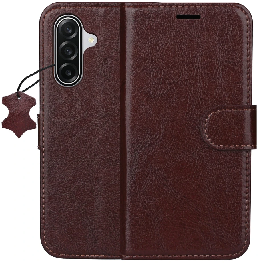 TFO Išmanusis „Luxe“ odinis dėklas, skirtas Samsung Galaxy A36 5G / A37 5G, rudas