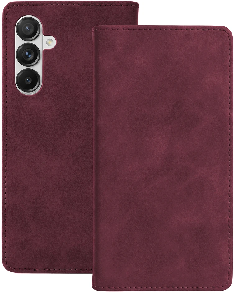 TFO Išmanusis Suede dėklas, skirtas Samsung Galaxy A36 5G / A37 5G, bordo spalvos