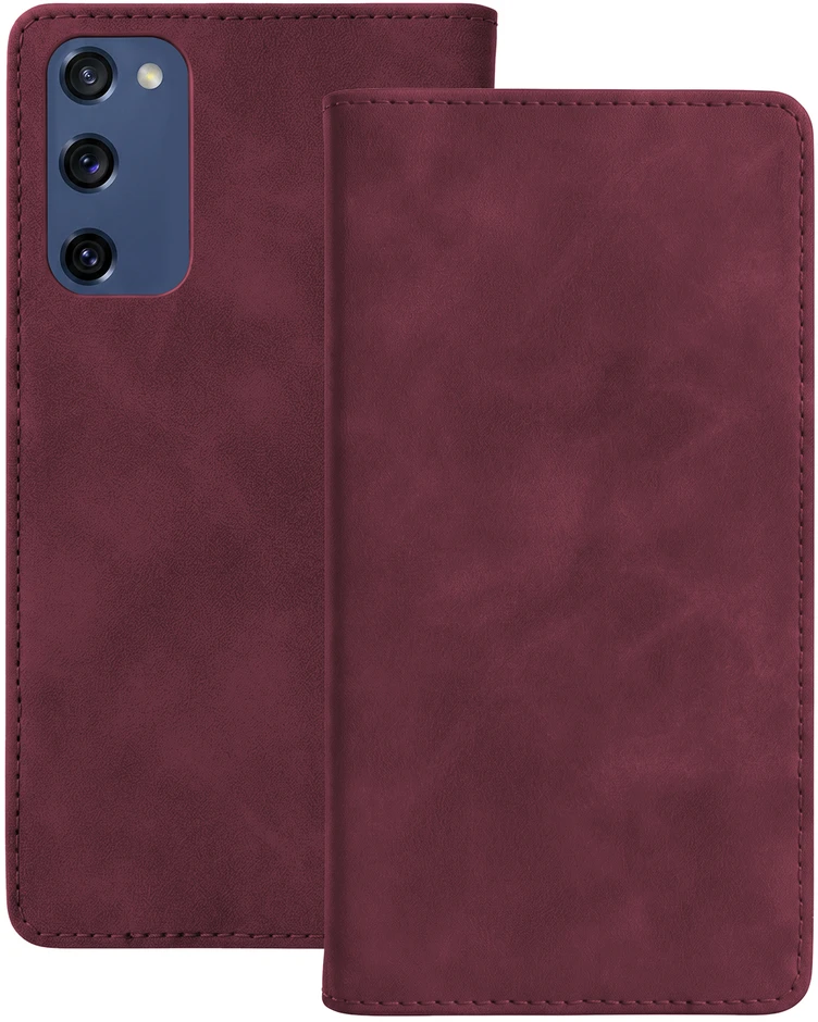 TFO Išmanusis Suede dėklas, skirtas Samsung Galaxy S20 FE / S20 Lite / S20 FE 5G, bordo spalvos