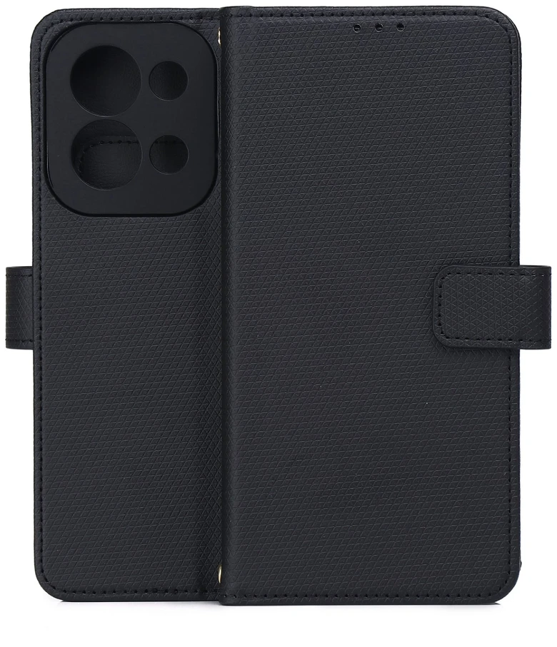 TFO Išmanusis „Triangle“ dėklas, skirtas Xiaomi Redmi 15C 4G EU / 15C 5G EU (173.16 x 81.06 x 8.2 mm), juodas